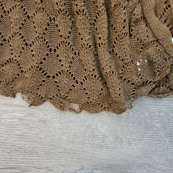 Free People Brown Bari Column Knit High Waisted Crochet Maxi Skirt Womens Small - Picture 4 of 4